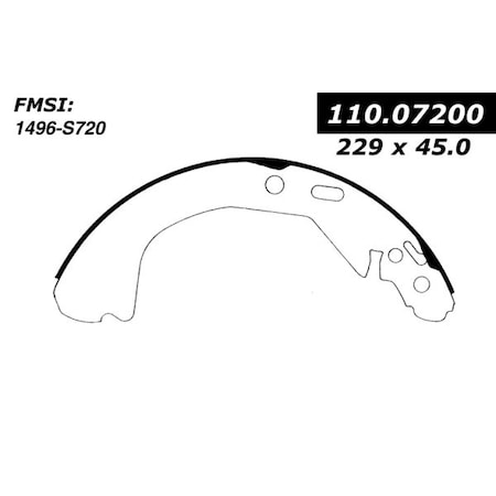 Centric Parts Riveted Brake Shoes, 112.07200 112.07200